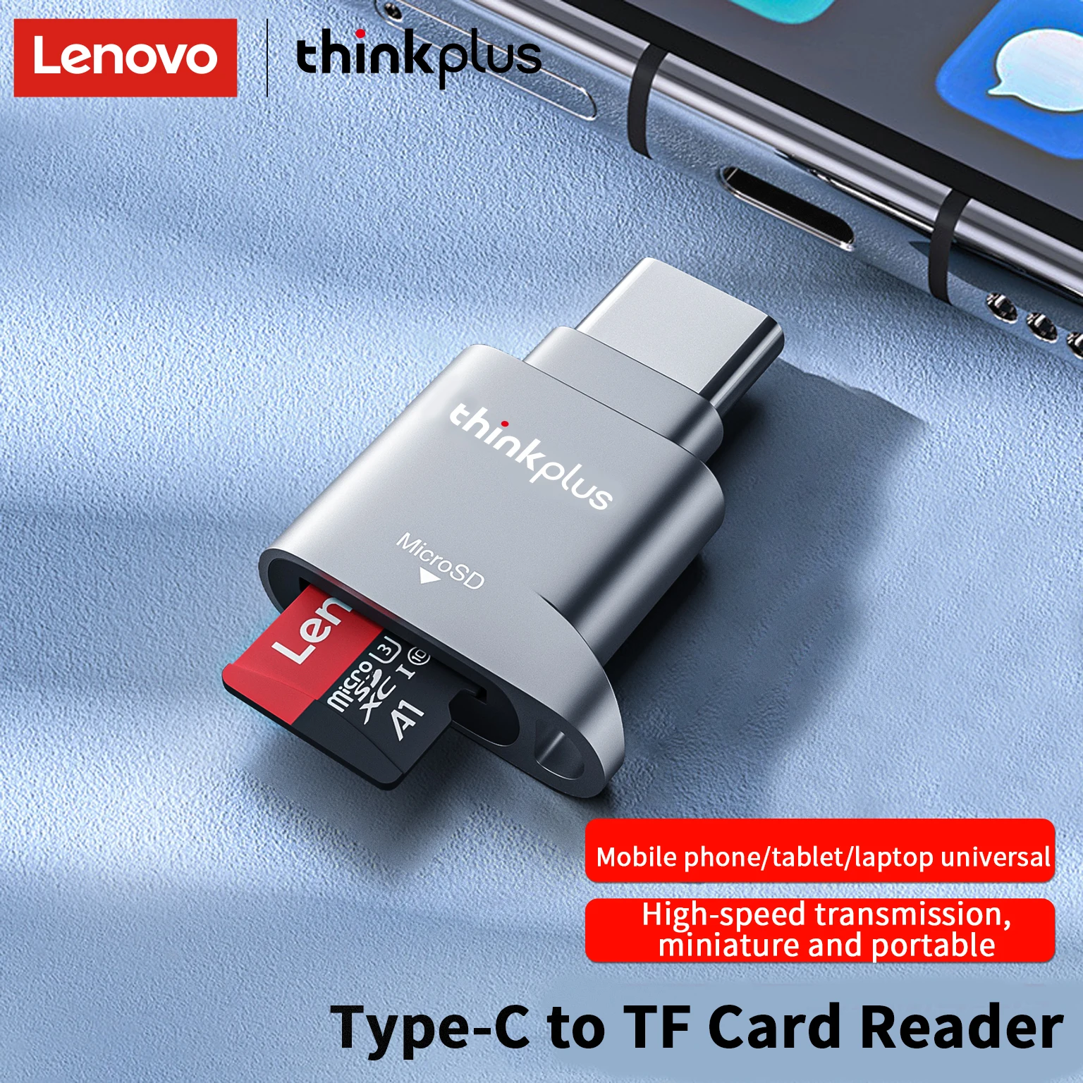 Lenovo Micro SD Card Reader USB C to SD Card Reader Type C TF Memory Reader with USB to Adapter card reader sd card reader
