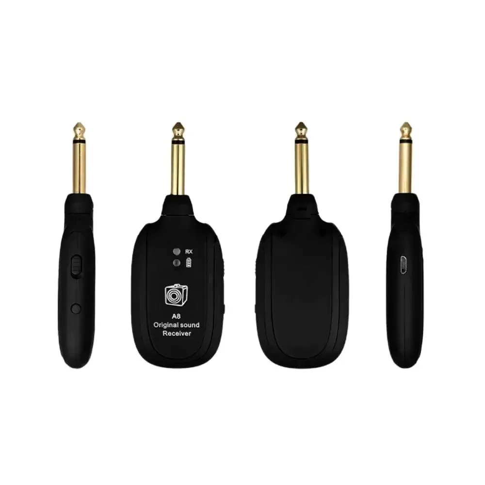 A8 UHF Guitar Wireless System Transmitter Receiver Built-in Rechargeable Wireless Guitar Transmitter For Electric Guitar Bass