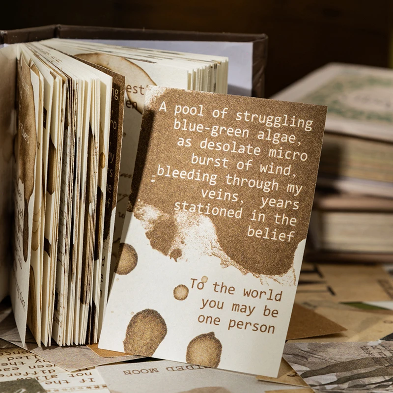 Vintage-Inspired Pocket Poetry Mini Book Set – Creative Journal Decor and DIY Scrapbook Papers