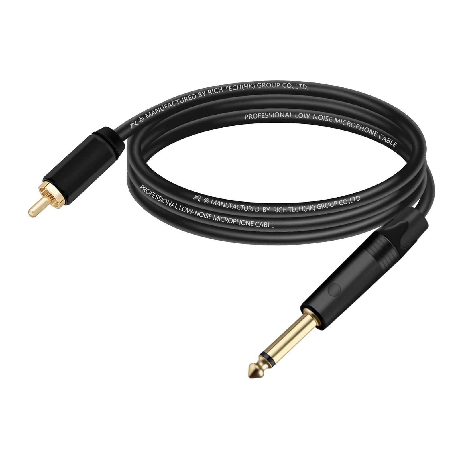 RCA auf 6,35/6,5 mm Kabel, RCA-Stecker auf 1/4 Zoll TS-Mono-Buchse, Audio-Adapterkabel für Lautsprecher, Mikrofon, Mixer, Soundkartenverstärker – Detail 2