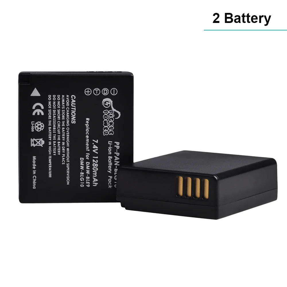 DSTE 2pcs DMW-BLG10 DMW-BLG10E Li-ion Batterie Compatible Avec Panasonic Lumix DMC-GF3, DMC-GF5, DMC-GF6, DMC-GX7, DMC-LX100, DMC-GX80, DMC-GX85