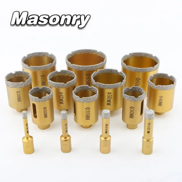 Livraison gratuite disponible Scie cloche pour le perçage de carreaux de marbre, à filetage M10, diamant brasé, mèche de perçage pour céramique, granit, marbre, porcelaine, brique 1