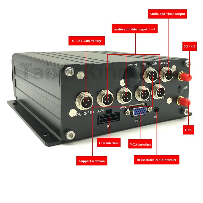 ü 4G GPS ϵ ũ MDVR  ͸  Ŵ ȣƮ, 8-36V ̵  Ʈ 4ch  ڵ ȣƮ