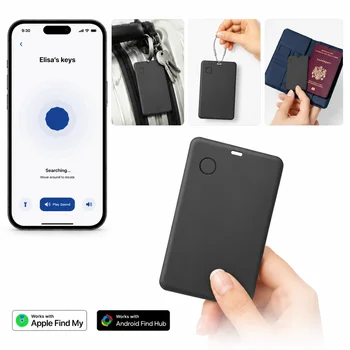 Localizzatore Ultra Sottile per Portafogli, Compatibile con Apple Find My e Android, Localizzatore Bluetooth Anti-Smarrimento per Bagagli, Passaporti e Borse