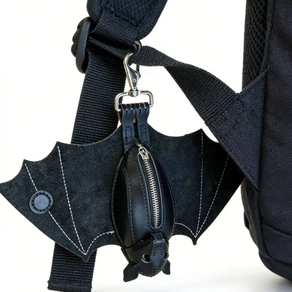 Creative Halloween Bat Keychain with Coin Purse and Pendant Ornaments