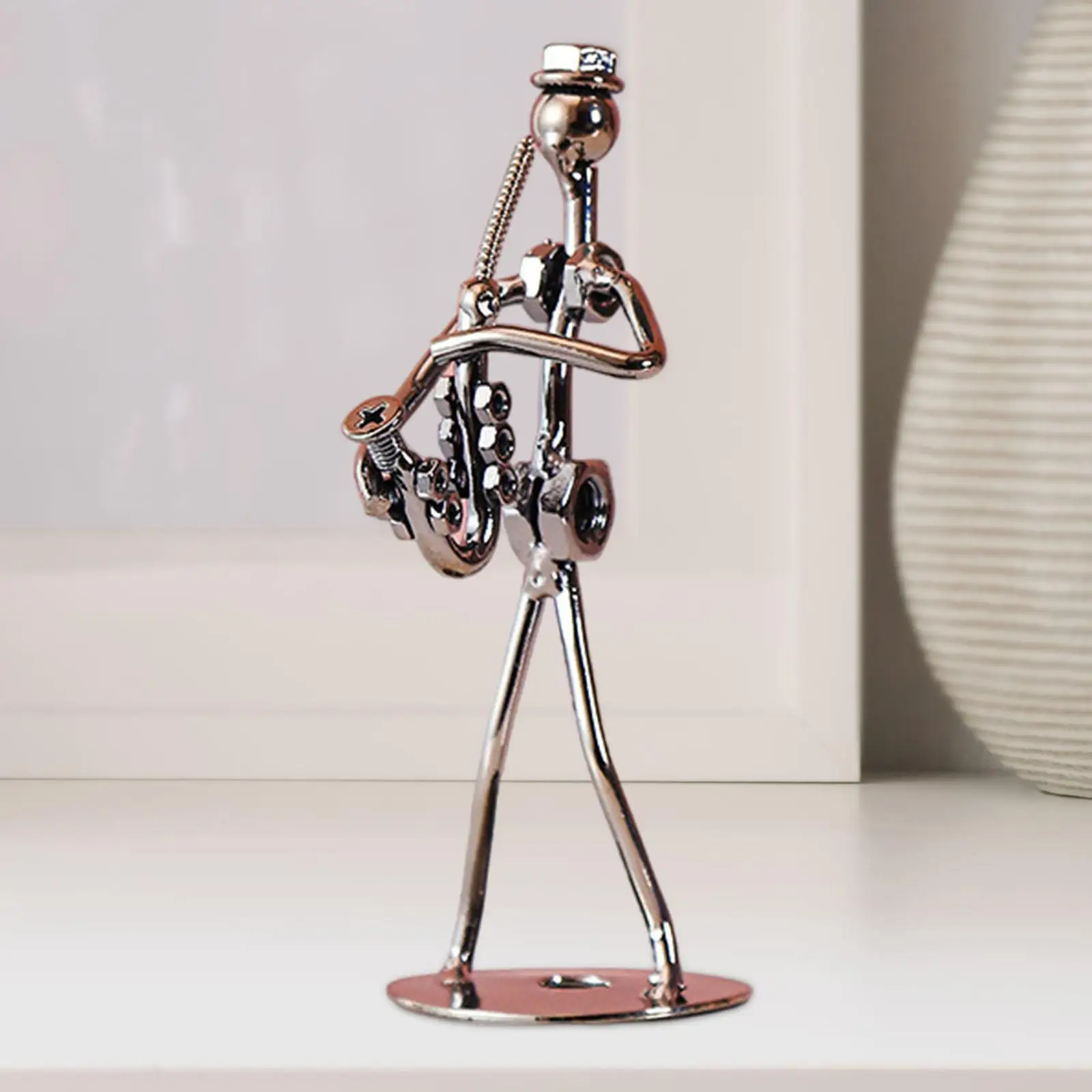 Musical Man Statue Musician Tabletop Figurine Musician Player Sculpture Art Figurine for Party Office Entrance Table Festival