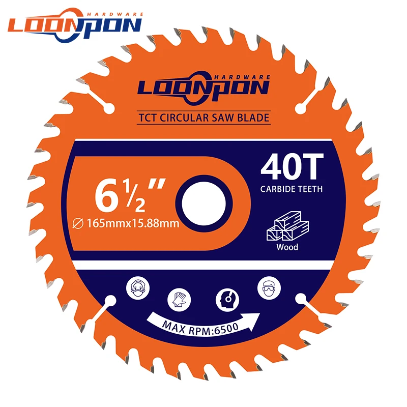 Loonpon TCT Hartmetall-Kreissägeblatt, Radscheiben, Holztrennscheibe, 115 140 165 184 254 mm, Holzbearbeitungs-Sägeblatt – Detail 8
