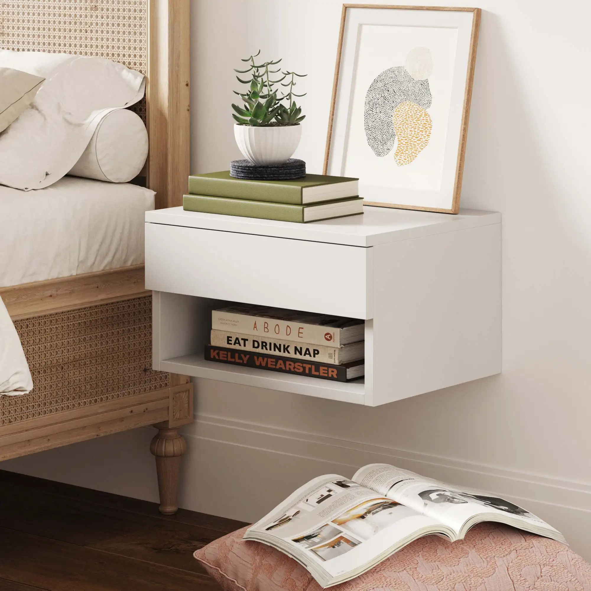 

Nathan James Jackson Floating Side Table, White