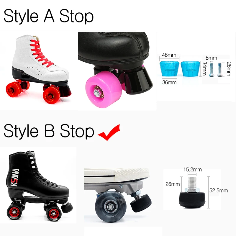 pièces Quad patins à roulettes arrêt avant orteil arrêt frein