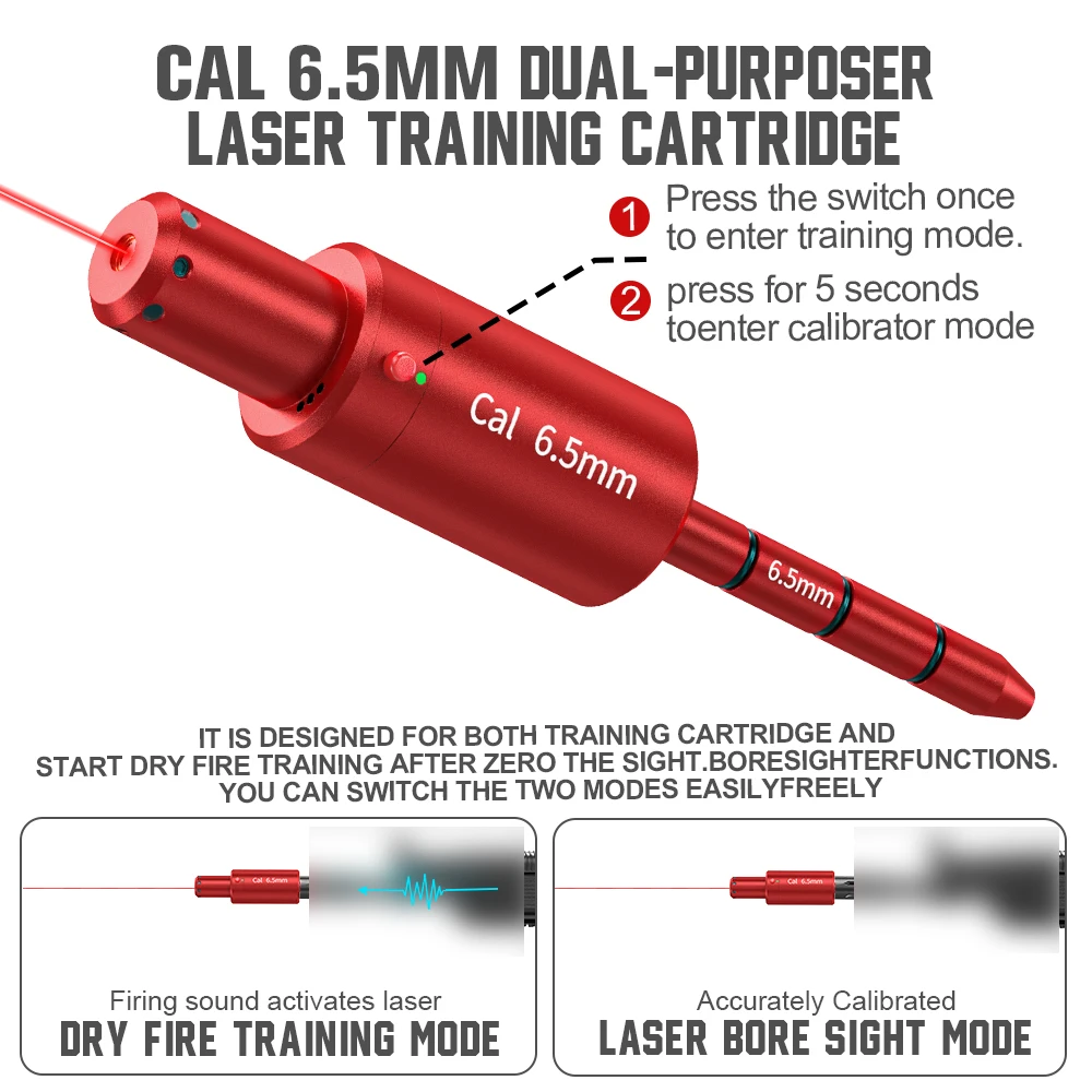 6.5MM multifunctional magnetic red green light trainer, dual-use for training and calibration