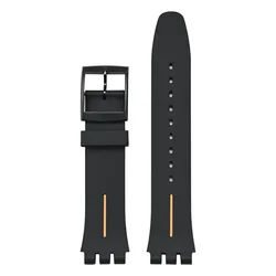 Unisex Soft Silicone Sport Waterproof Watch Strap - Versatile Replacement Band Bracelet Accessories - 19mm (Black orange)