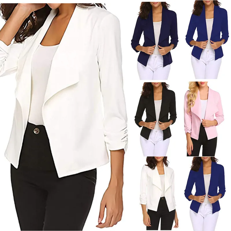Women Slim Blazer Coat Autumn Spring