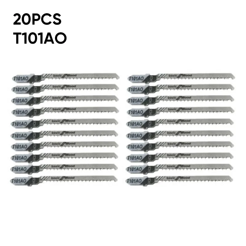 

20pcs T101AO 3" T-shank HCS Jig saw Blade Set Assorted Metal Steel Jigsaw Blade For Bosch Plastic Wood Cutting Tools