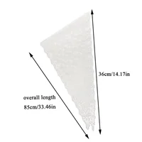 Foulard enveloppant de tête en dentelle florale rétro, foulard de cou triangulaire brodé pour femmes, accessoire Bandana de cheveux pour photographie de voyage Vintage 5