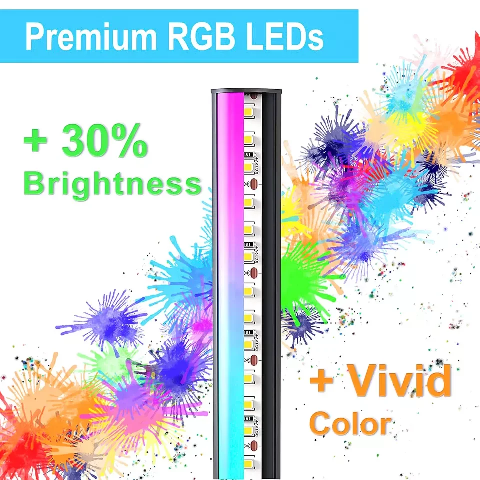 Smart Led Floor Lamp Music Sync smart floor lamp with music sync rgb led corner lamp with app control color changing standing lamp for bedroom modern mood lighting for living room smart led floor lamp with remote control tall rgb lamp with app and remote: 