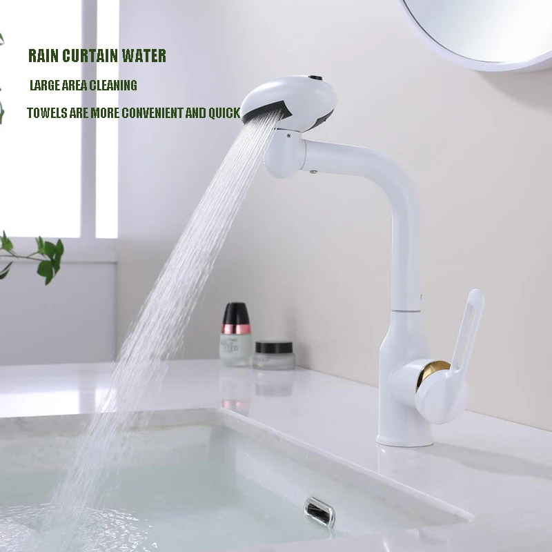 

New White Flying Saucer Faucet Wash Basin Hot And Cold Washbasin Toilet Universal Adjustable Bathroom Table Basin Basin Faucet