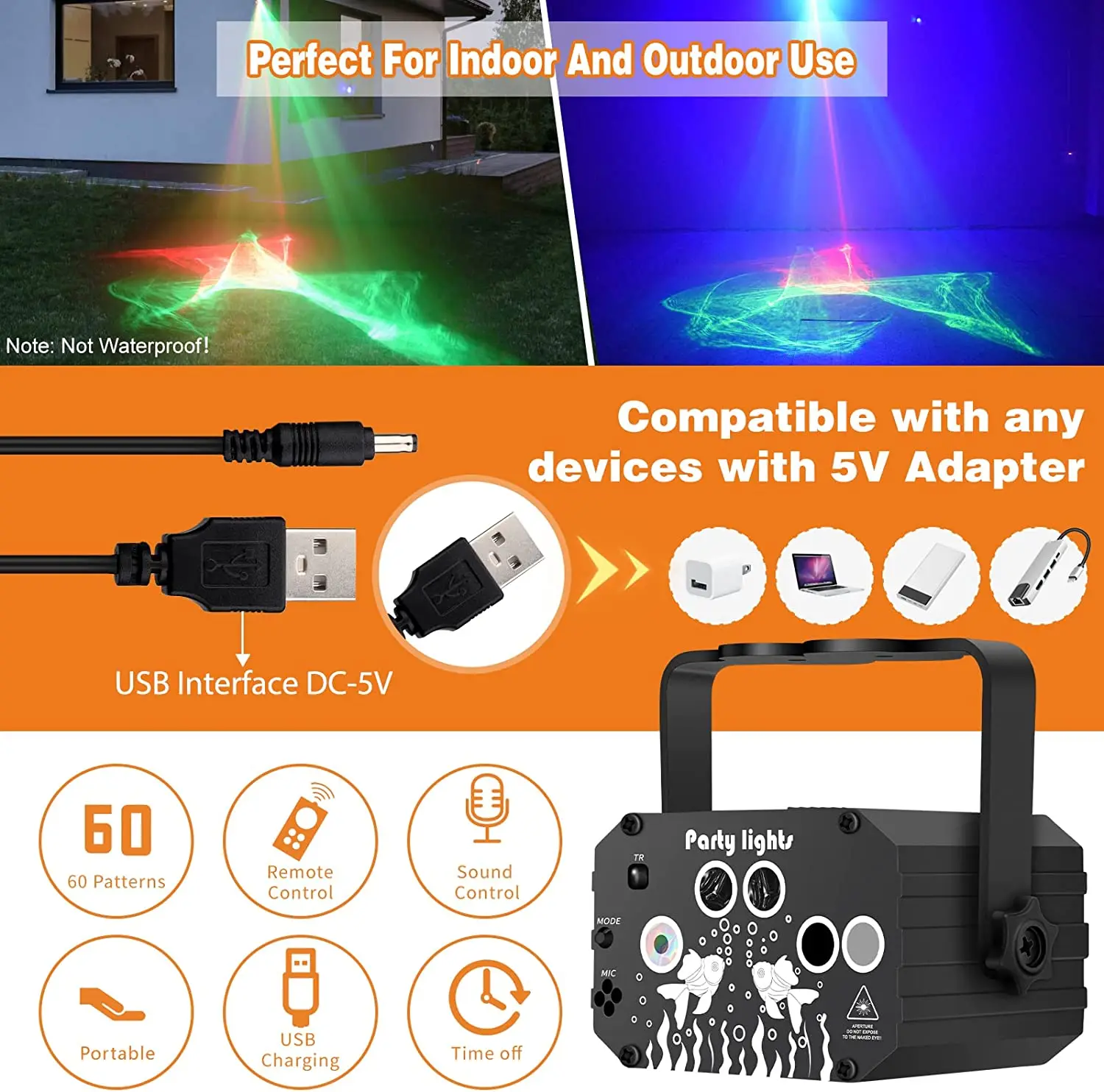 LED Remote Control Compatible Portable Event Lighting