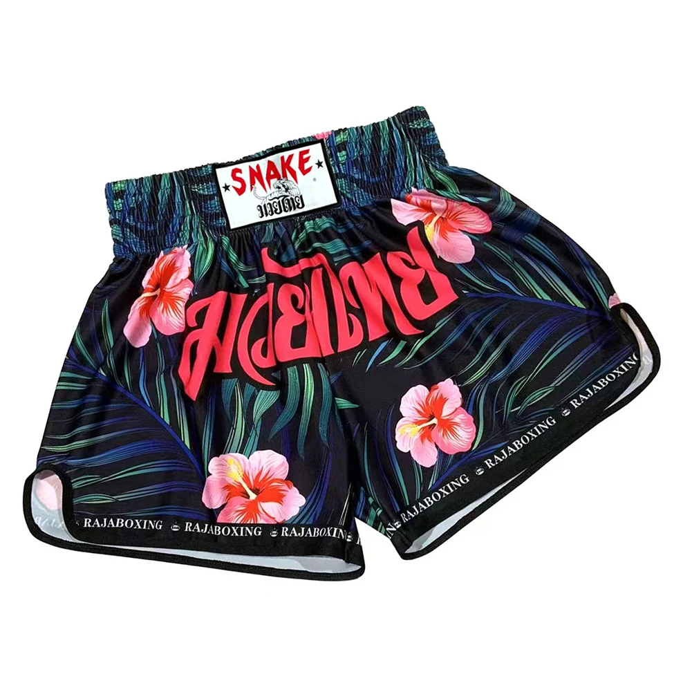 Muay Thai Pants Breathable loose Printing Kickboxing Fight Grappling Short MMA Boxing Shorts Clothing Sanda Fight Grappling