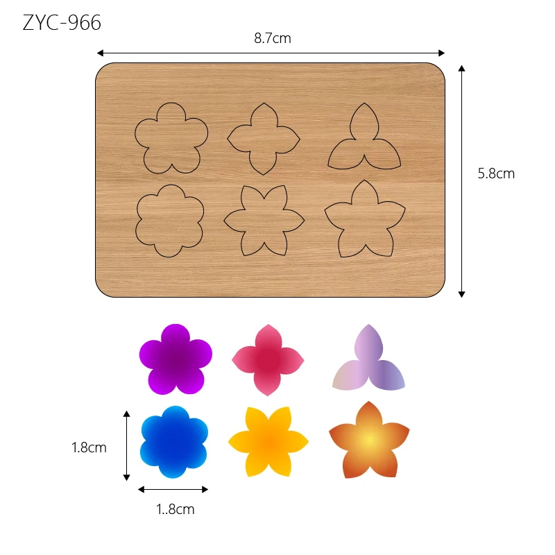 ZYC-966 flower wooden cutting mold suitable for die-cutting machines