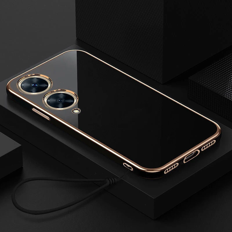 Luxury Square Plating Soft Silicone Back Cover