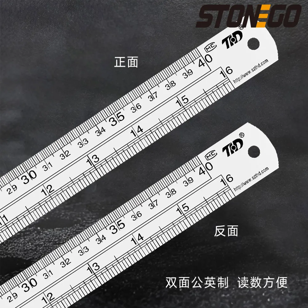 15cm To 50cm Metal Scale Stainless Steel Straight Ruler Measuring Stationery Drafting Accessory Hand Tool for STONEGO stainless steel ruler,straight ruler,metal ruler