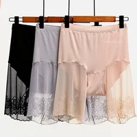 Short sexy en dentelle anti-frottement des cuisses pour femme, sous-jupe, pantalon de sécurité, sous-vêtement, grande taille 1