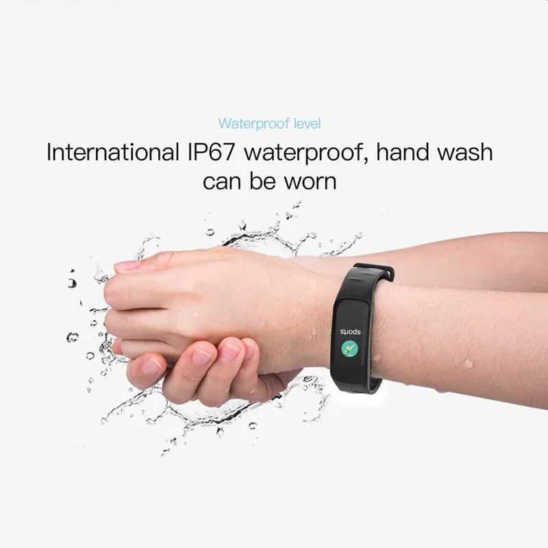 Lenovo Smart Bracelet C1 Plus Bluetooth Fitness Tracker Sports Step Counting Heart Rate Blood Pressure Monitor Waterproof Unisex
