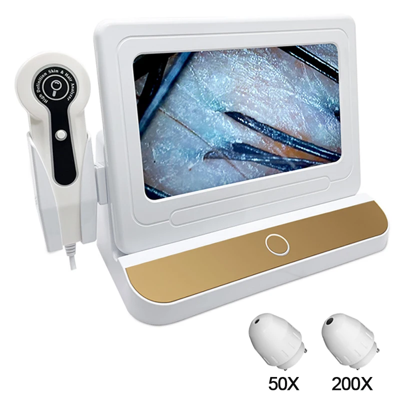 Scalp Detector 10 Inch LCD Digital Hair Skin Analyzer 50/200X