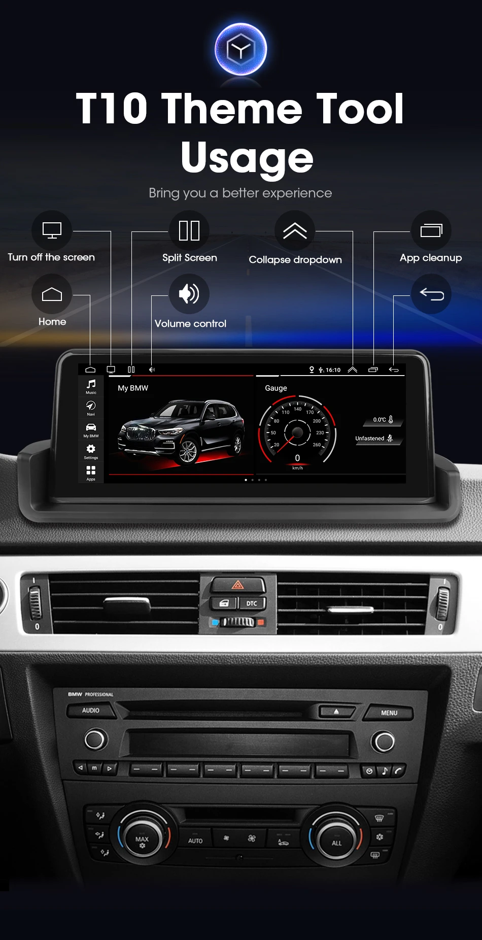 Develuck 2 din 8.8 ”안드로이드 11.0 차량용 라디오, BMW 3 5 시리즈 E60 E61 E63 E64 E90