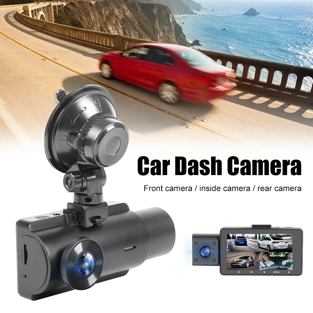 rearview mirror camera Car Driving Recorder Dual Recording 1080P+1080P Infrared Night Vision G-Sensor Loop Recording with 3" LCD Car Camera digital rear view mirror