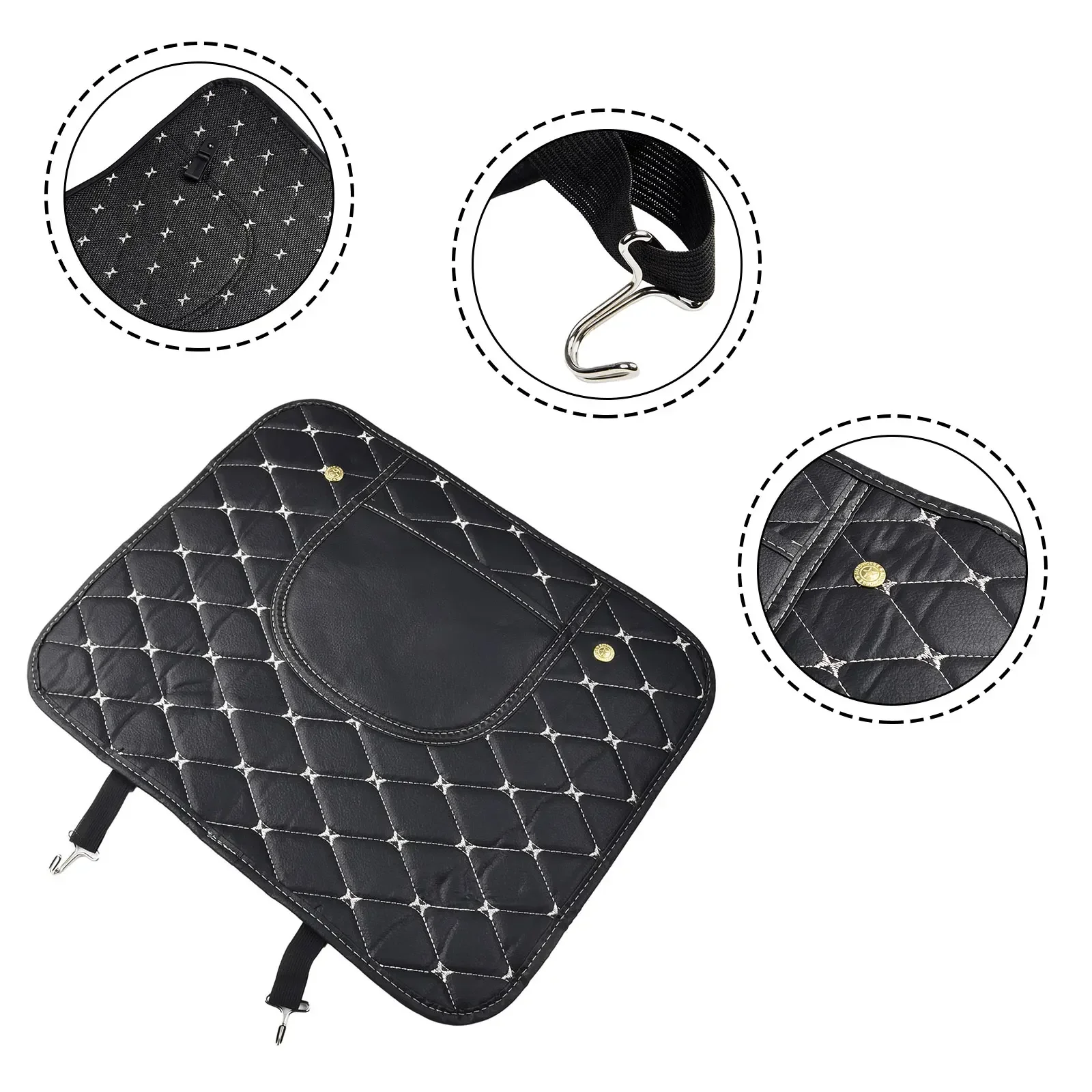 Car Seat Protector Car Seat Back Anti Kick Pad Leather Interior Anti Scratch Protector Cover Seat-Back Protective Pads Waterproof Accessory