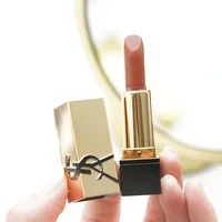 Rouge à lèvres YSL Rouge Pur Couture Satin Mini NM Nu Muse 1,3 g, hydratant, longue tenue, avec des céramides, soin nourrissant pour les lèvres 3
