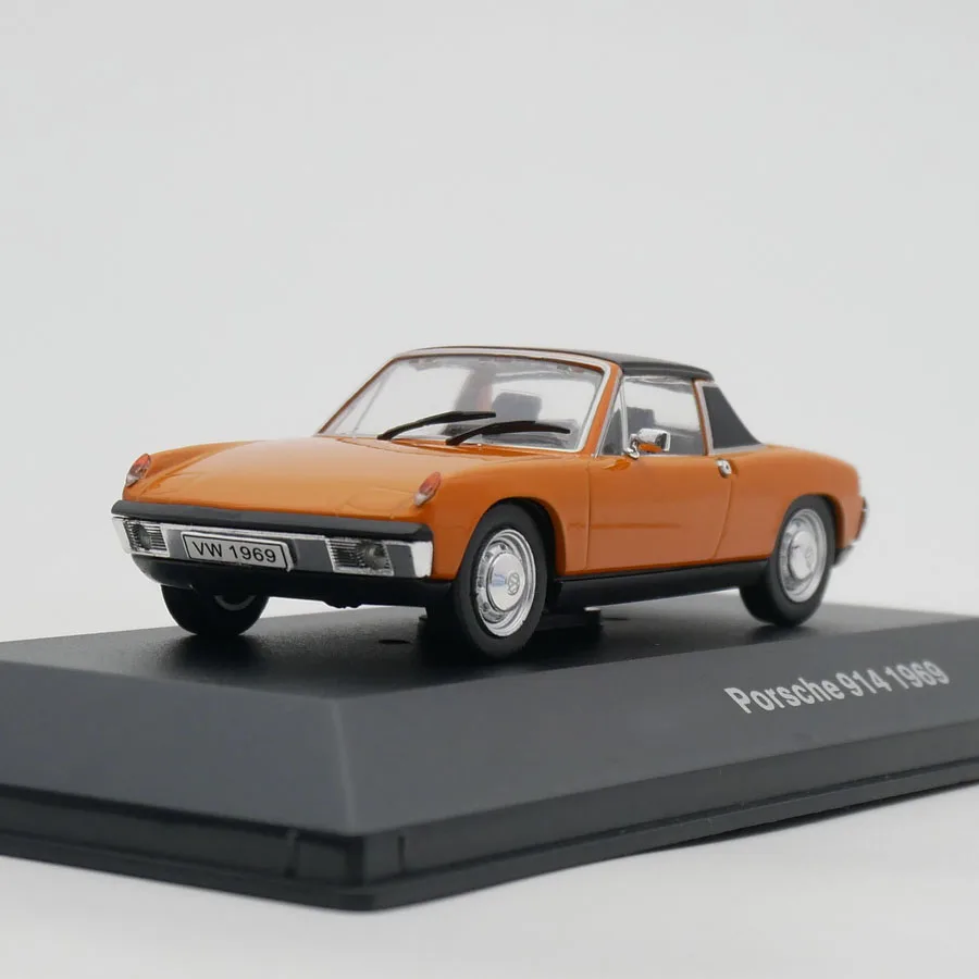 

Модель спортивной машины Volkswagen Porsche 914 из сплава под давлением в масштабе 1:43, модель 1969, классический подарок для взрослых, коллекционная сувенирная демонстрация