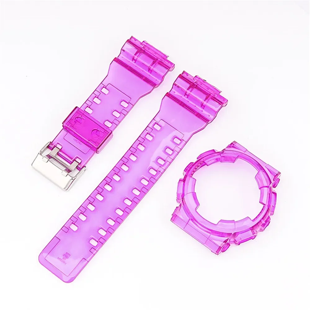 Transparent Silicone Watch Band Bracelet with Protective Case