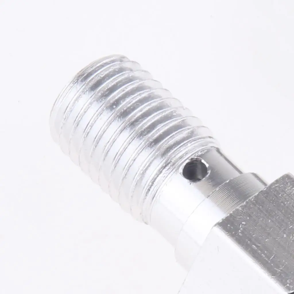 Banjo Bolt M10 X 1.25mm Aluminum Alloy Motorcycle Brake Bleeder Screw Replacement for Caliper Purge Universal Application