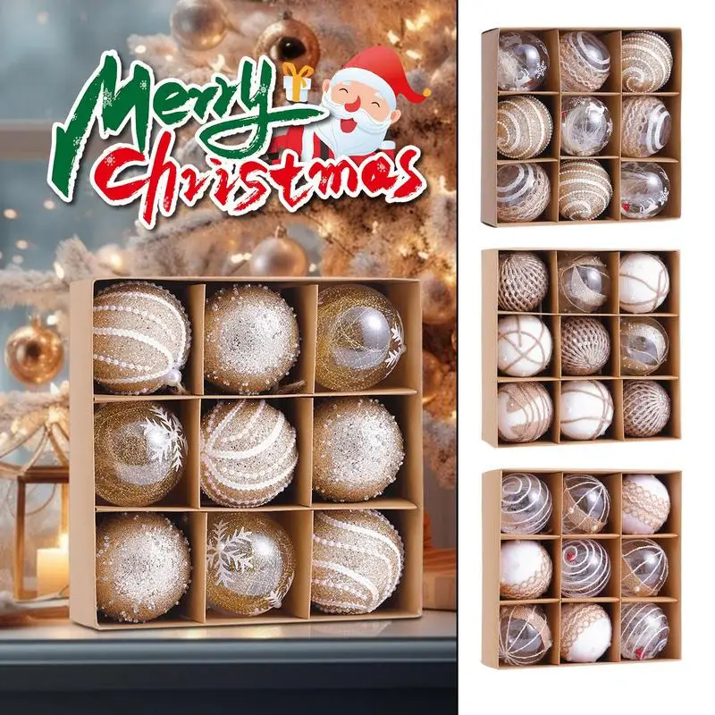 

Шары для рождественской елки, украшения, рождественские шары, праздничное украшение, 3-дюймовый домашний декор, набор сезонных шаров, украшения для рождественской елки