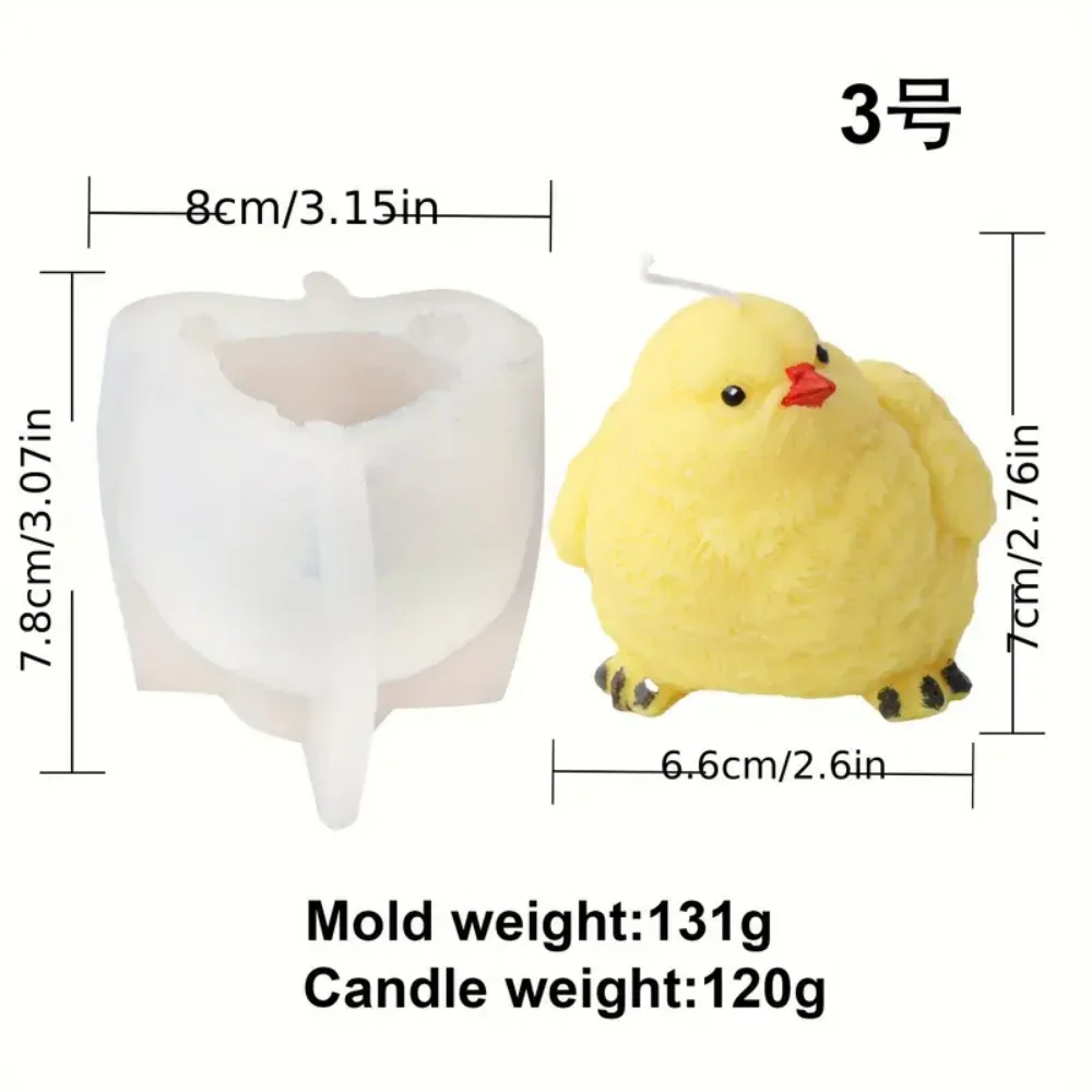 Adorable Chick Candle Silicone Mold DIY Mini Animal Shape Making Soap Resin Plaster Mould Craft Decor Gift Home Decoration silicone mold silicone candle mold silicone candle molds candle mold