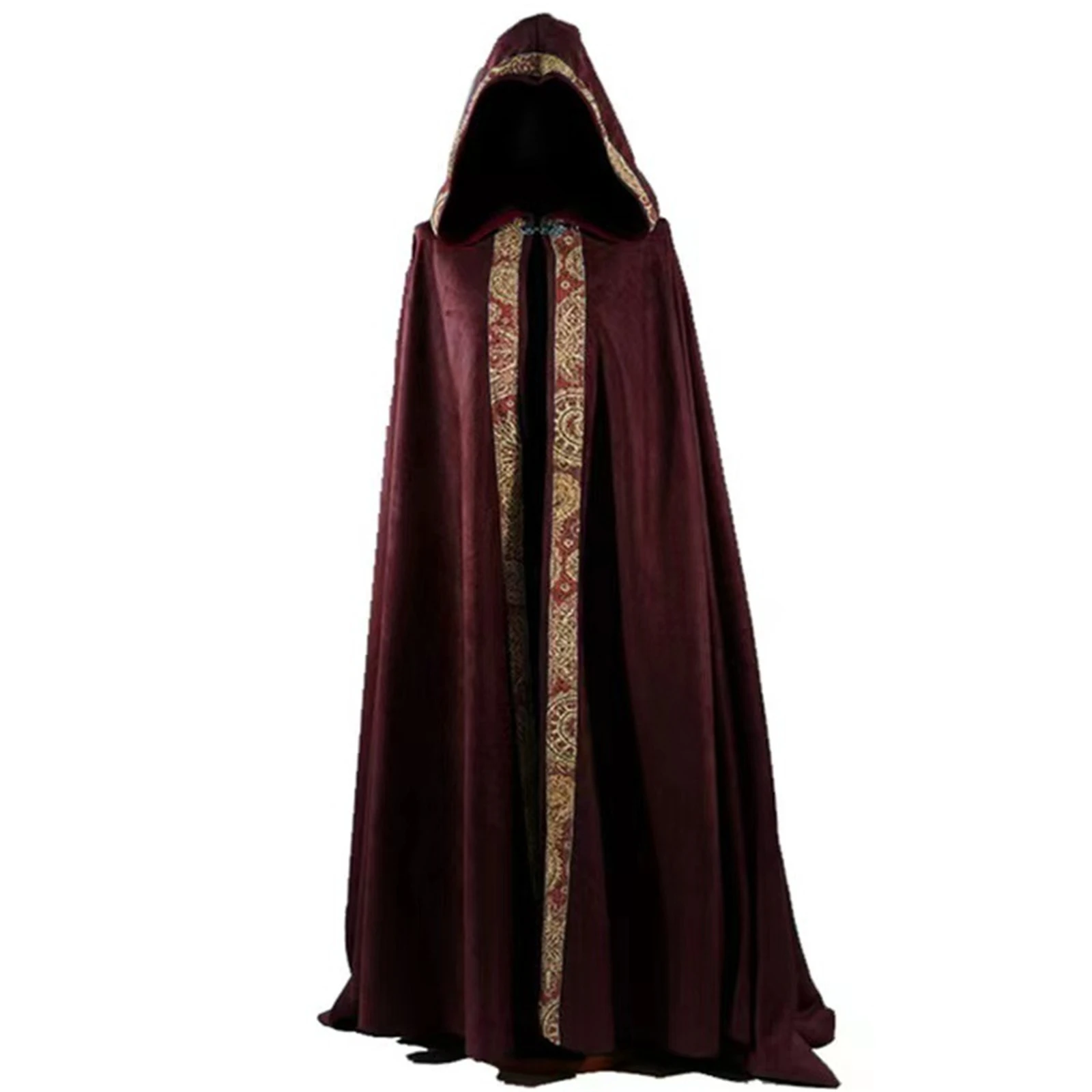 thumbnail image 1 of Capa larga, clero de iglesia medieval, vestido suelto, capa, ropa de mago, disfraz inflable de bruja para Halloween para adultos, Cosplay, 1 of 5