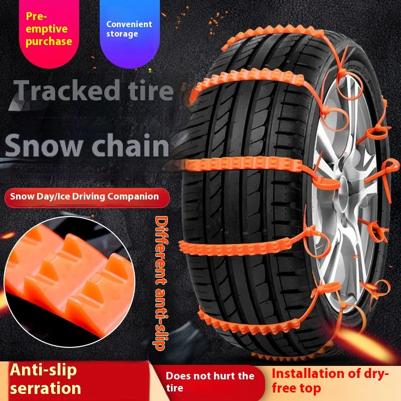 10/20Pcs Universal Emergency Traction Snow Tire Chains Anti-Skid Nylon Cable Tie for Security Winter Driving Car Truck and SUV