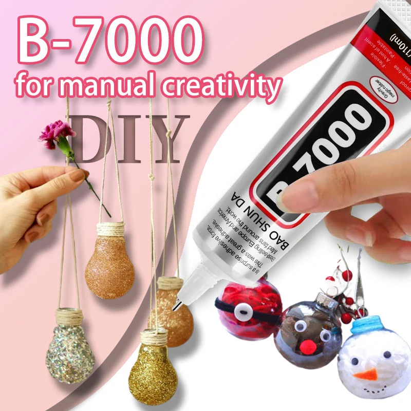 B7000 Glue, mobile phone screen glue, suitable for jewellery, house building models, dried flowers, wooden frames, fabrics, cardboard, woolen materials, universal crafts creative soft glue, anti-clogg - 4