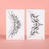 1pc Charming Tattoo Stickers Waterproof Lasting One To Two Weeks For Girls Belly Chest Back Waist Non-Reflective Thorn Cyan 5