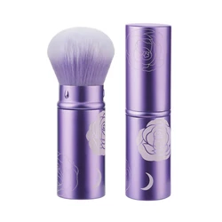 Portable Retractable Brush with Floral Design - Multifunctional Makeup Tool in Purple (1Pcs Purple)