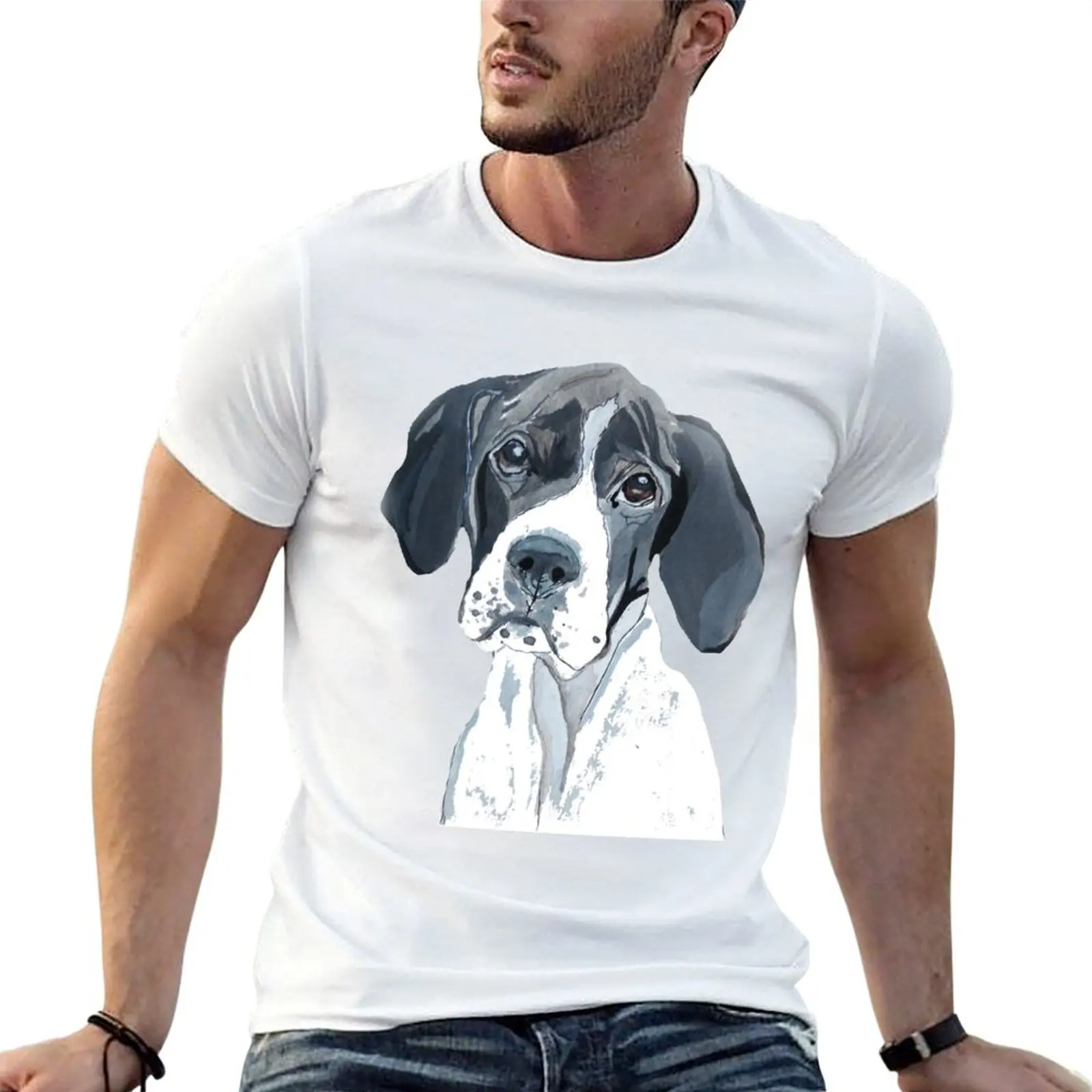 

English Pointer T-shirt oversized blanks plus sizes hippie clothes t shirts for men graphic