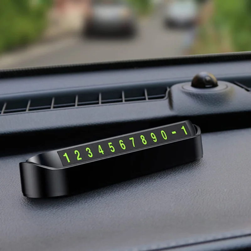 Luminous Car Temporary Parking Card Phone Number Card Plate Telephone Number Car Park Stop Sticker Auto Accessories