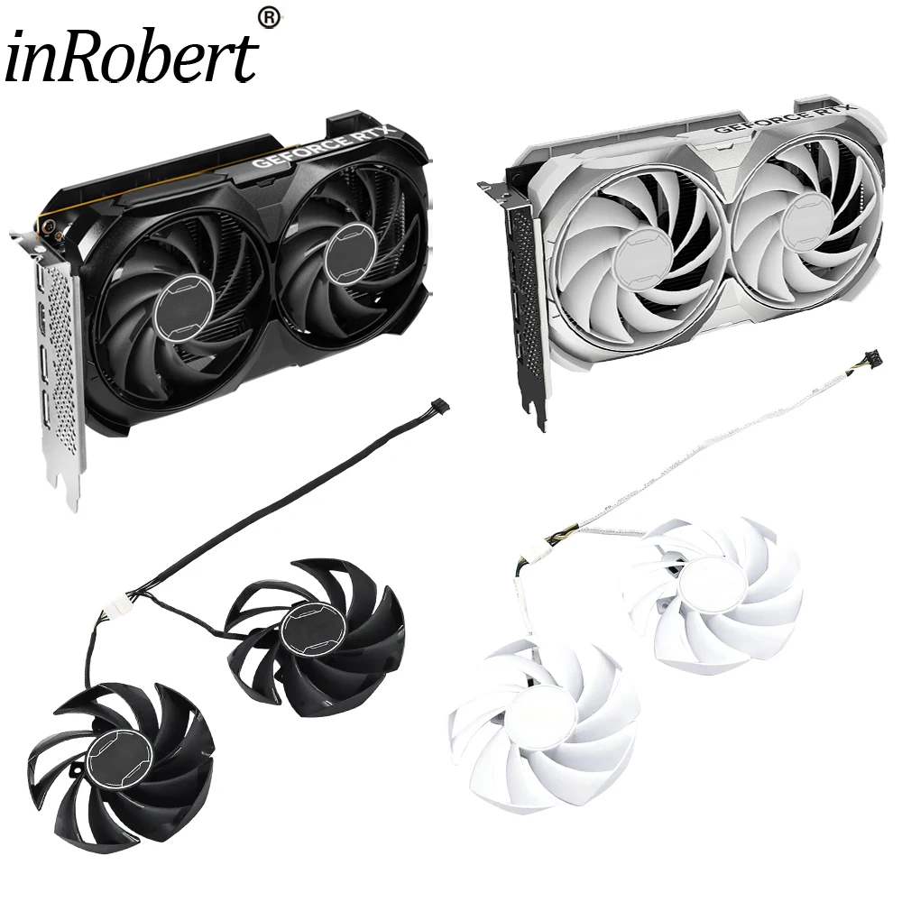 9 5Mm Muslimatextx4060 Ventola Per Scheda Video Per Msi Rtx 4060 Ventus 2X Balck / White Ventola Di Ricambio Per Scheda Grafica Gpu