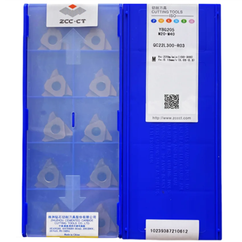 QC22L300-R03 YBG205/QC22L320-R03 YBG205/QC22L330-R03 YBG205/QC22L350-R03 YBG205 ZCC.CT CNC carbide inserts 10pcs/box