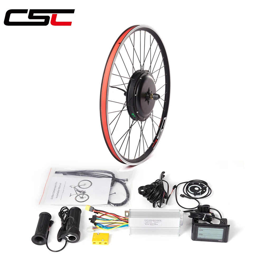 Ebike Motor Kit CSC E-bike Conversion Kit 48V 1000W 1500W hub Motor 36V 250w 350W 500W BICYCLE Wheel for 20 24 26 27.5 28 29 700C electric bike