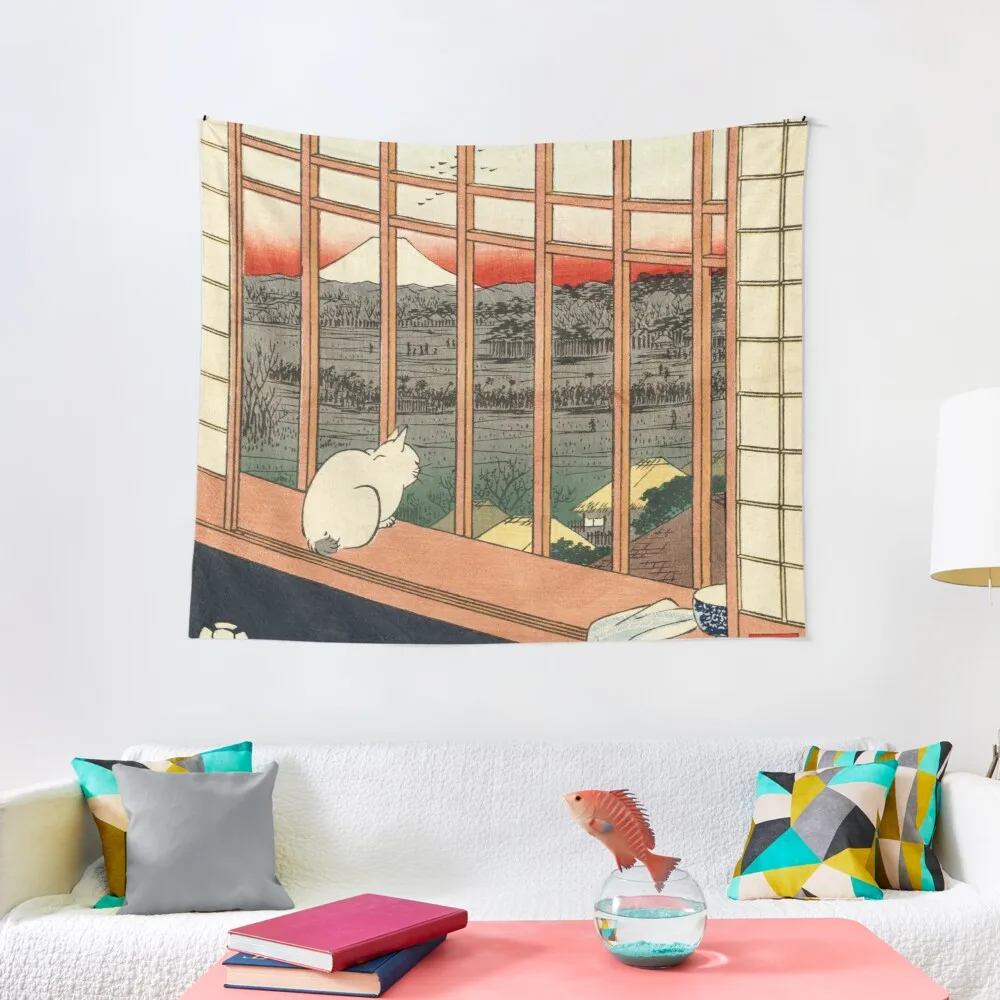 

Cat at the window, Hiroshige Tapestry Room Decorations For Girls