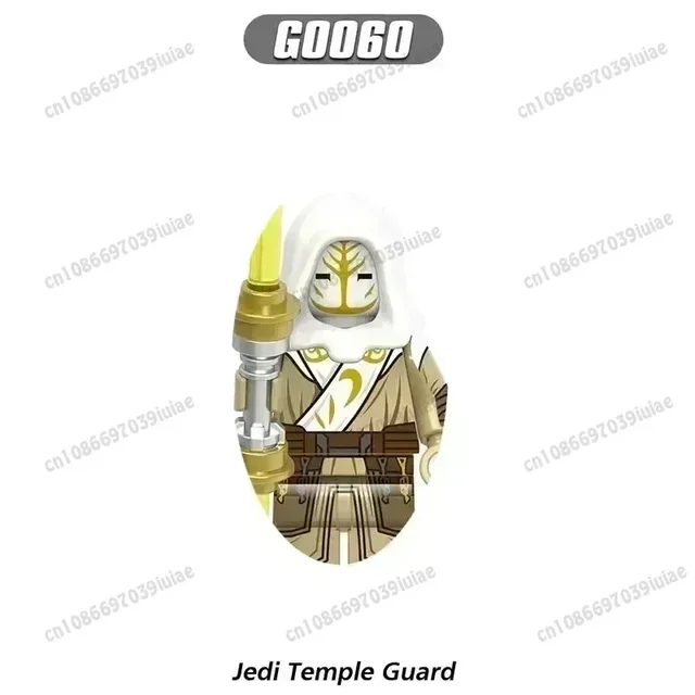 Star Wars Yoda Skywalker  Mandalorian Han Solo C-3PO Leia Darth Vader Bbba Fett Block Mini Robot Figure Bricks Assembling Doll 6