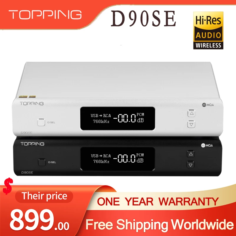Topping D90se Es9038pro Mqa Dac D90 Se Bluetooth 5.0 Dsd512